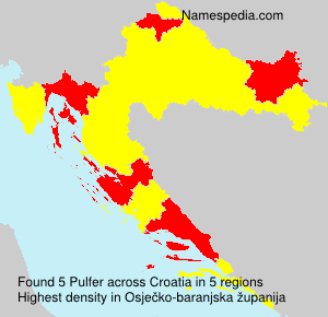 Surname Pulfer in Croatia Surname Pulfer in Croatia