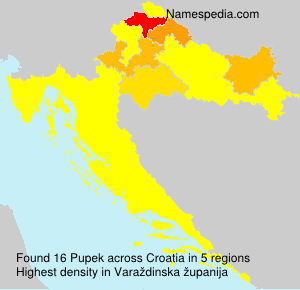 Surname Pupek in Croatia Surname Pupek in Croatia