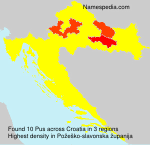 Surname Pus in Croatia