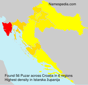 Surname Puzar in Croatia Surname Puzar in Croatia