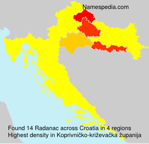 Surname Radanac in Croatia Surname Radanac in Croatia