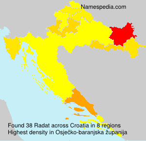 Surname Radat in Croatia