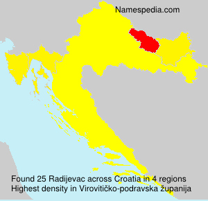 Surname Radijevac in Croatia Surname Radijevac in Croatia
