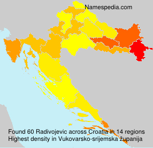 Surname Radivojevic in Croatia Surname Radivojevic in Croatia