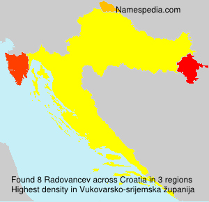 Surname Radovancev in Croatia Surname Radovancev in Croatia