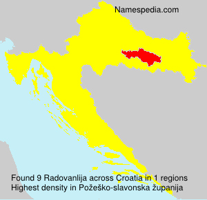Surname Radovanlija in Croatia Surname Radovanlija in Croatia