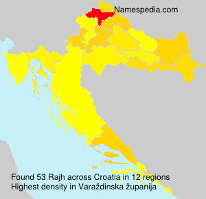 Surname Rajh in Croatia Surname Rajh in Croatia