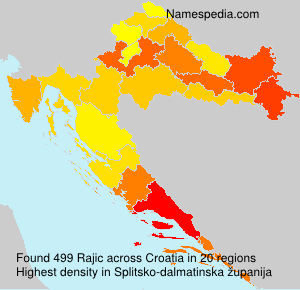 Surname Rajic in Croatia Surname Rajic in Croatia