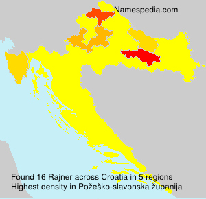 Surname Rajner in Croatia Surname Rajner in Croatia