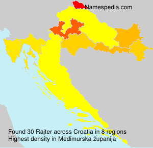 Surname Rajter in Croatia Surname Rajter in Croatia