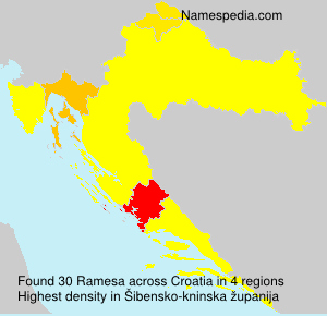 Surname Ramesa in Croatia Surname Ramesa in Croatia