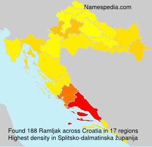 Surname Ramljak in Croatia Surname Ramljak in Croatia