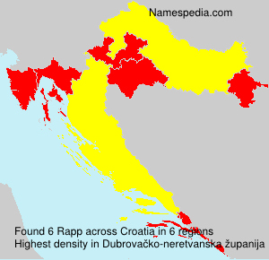 Surname Rapp in Croatia Surname Rapp in Croatia
