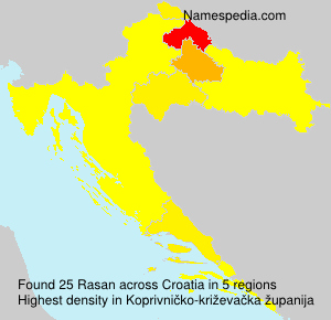 Surname Rasan in Croatia Surname Rasan in Croatia