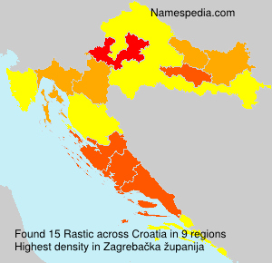 Surname Rastic in Croatia Surname Rastic in Croatia