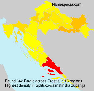 Surname Ravlic in Croatia Surname Ravlic in Croatia