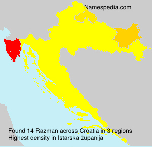 Surname Razman in Croatia Surname Razman in Croatia