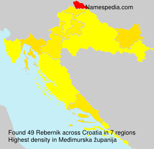 Surname Rebernik in Croatia Surname Rebernik in Croatia
