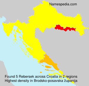 Surname Rebersek in Croatia