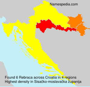 Surname Rebraca in Croatia Surname Rebraca in Croatia