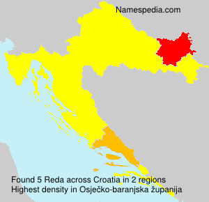 Surname Reda in Croatia Surname Reda in Croatia