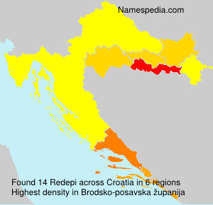 Surname Redepi in Croatia Surname Redepi in Croatia