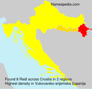 Surname Redl in Croatia Surname Redl in Croatia