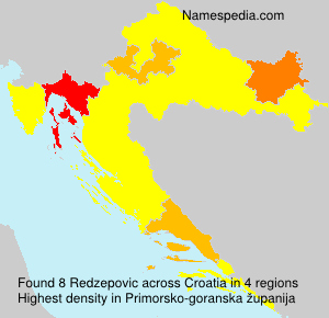 Surname Redzepovic in Croatia Surname Redzepovic in Croatia