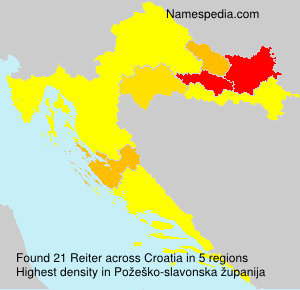 Surname Reiter in Croatia Surname Reiter in Croatia