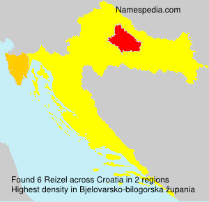 Surname Reizel in Croatia Surname Reizel in Croatia