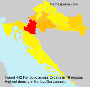 Surname Rendulic in Croatia Surname Rendulic in Croatia