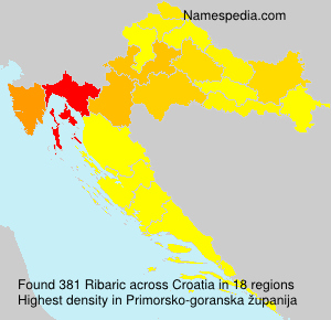 Surname Ribaric in Croatia Surname Ribaric in Croatia