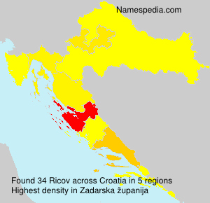 Surname Ricov in Croatia Surname Ricov in Croatia
