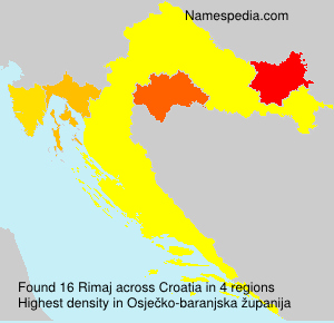 Surname Rimaj in Croatia Surname Rimaj in Croatia