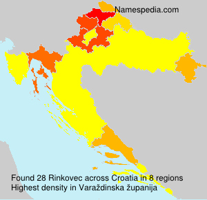 Surname Rinkovec in Croatia Surname Rinkovec in Croatia