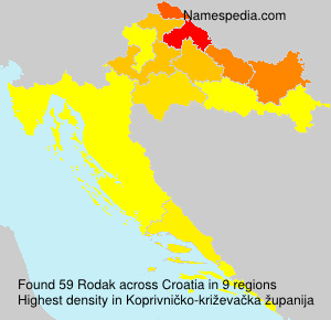 Surname Rodak in Croatia Surname Rodak in Croatia
