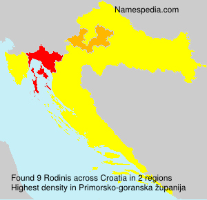Surname Rodinis in Croatia Surname Rodinis in Croatia