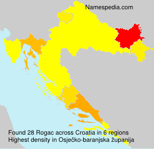 Surname Rogac in Croatia Surname Rogac in Croatia