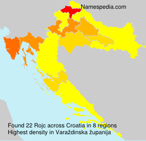 Surname Rojc in Croatia Surname Rojc in Croatia