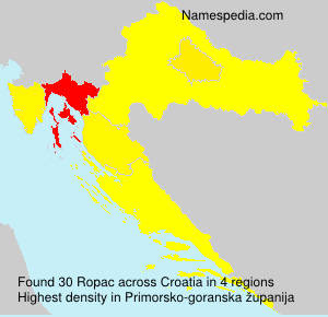 Surname Ropac in Croatia Surname Ropac in Croatia