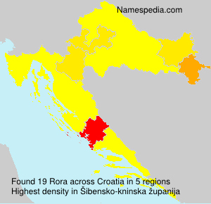 Surname Rora in Croatia Surname Rora in Croatia