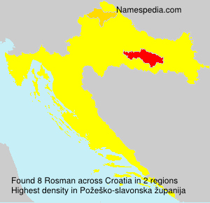 Surname Rosman in Croatia