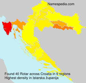 Surname Rotar in Croatia Surname Rotar in Croatia