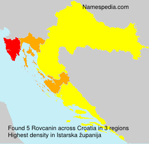 Surname Rovcanin in Croatia Surname Rovcanin in Croatia