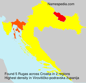 Surname Rugas in Croatia Surname Rugas in Croatia