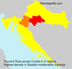 Surname Rula in Croatia Surname Rula in Croatia