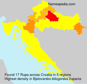 Surname Rupa in Croatia Surname Rupa in Croatia