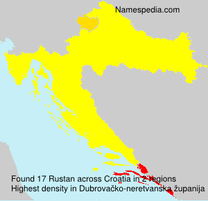 Surname Rustan in Croatia Surname Rustan in Croatia