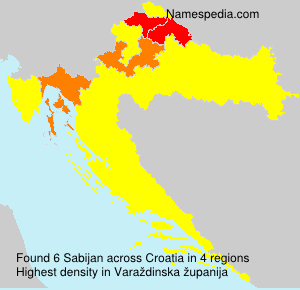 Surname Sabijan in Croatia Surname Sabijan in Croatia