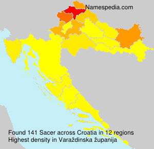 Surname Sacer in Croatia Surname Sacer in Croatia